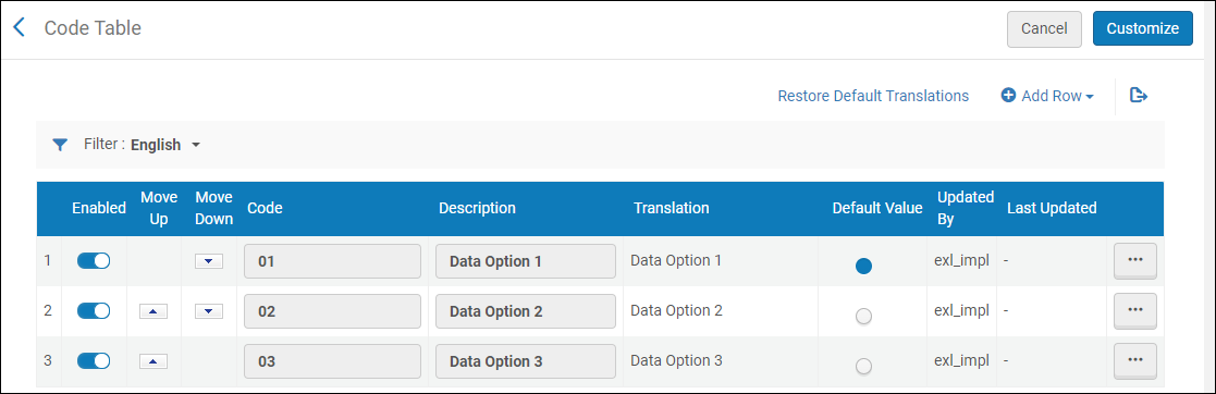 Statistics Notes 1 Options Configured
